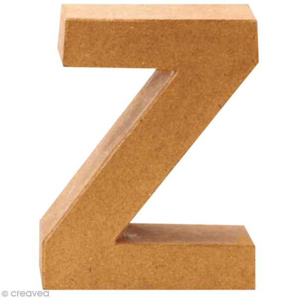 Lettre en carton Z qui tient debout  - 17,5 x 13,5 x 5,5 cm - Photo n°1