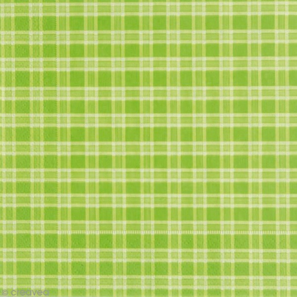 Serviette en papier Vichy - Pattern green -  1 pcs - Photo n°1