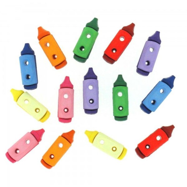 Boutons Dress It Up : Sew Cute Crayons - Crayon - Photo n°1