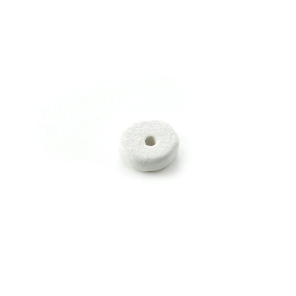 Rondelle céramique 6,5x2,2 mm blanc mat x10 - Photo n°1