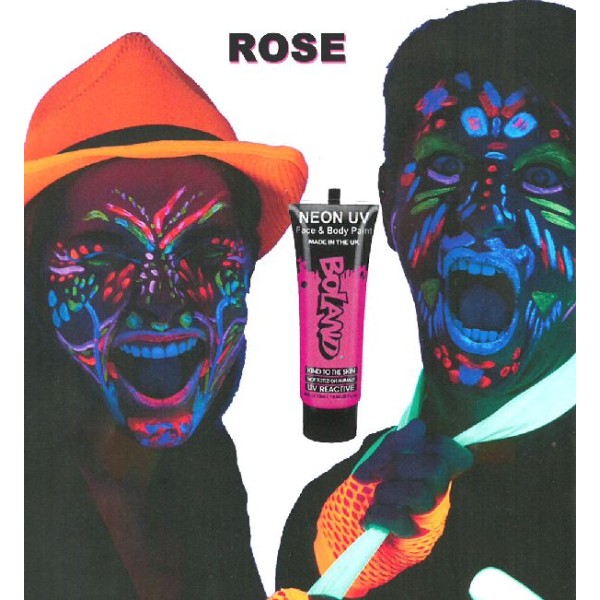 Tube peinture rose fluo UV corps et visage 10 ml - Photo n°1