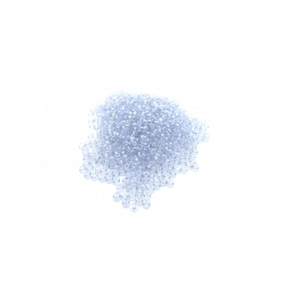 Perles miyuki rocaille 11/0 gris clair transparent lustre ref 174 par 10g - Photo n°1