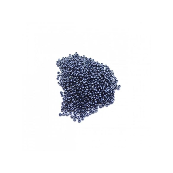 Perles miyuki rocaille 11/0 noir jet hématite métal mat ref 2011 par 10g - Photo n°1