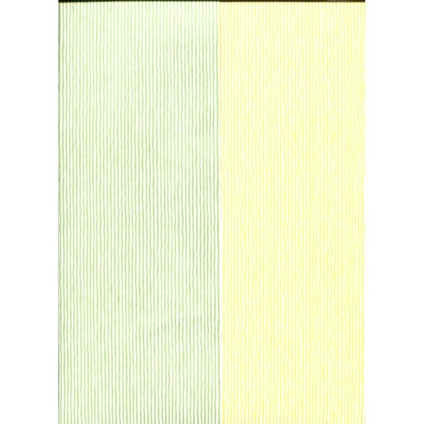 Ligne recto verso jaune vert, papier fantaisie italien - Photo n°1