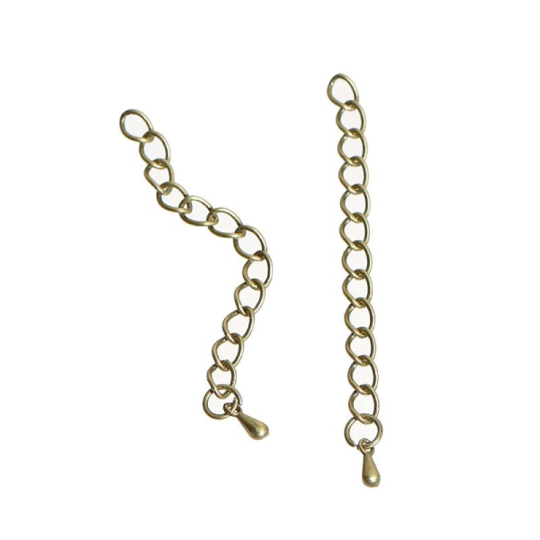 20 Chaines D'Extension Bronze  62Mm -Création Bijoux- - Photo n°1
