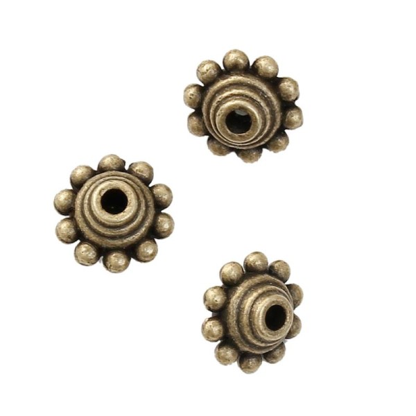 30 Perles Intercalaires Soucoupe Bronze 10Mm - Création Bijoux- Sc085813 - Photo n°1