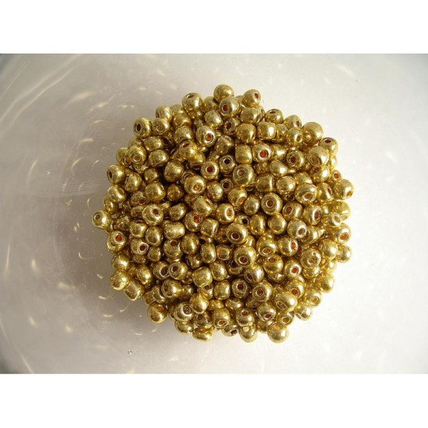 10G Perles rocaille or 6/0 (4mm) - Photo n°1