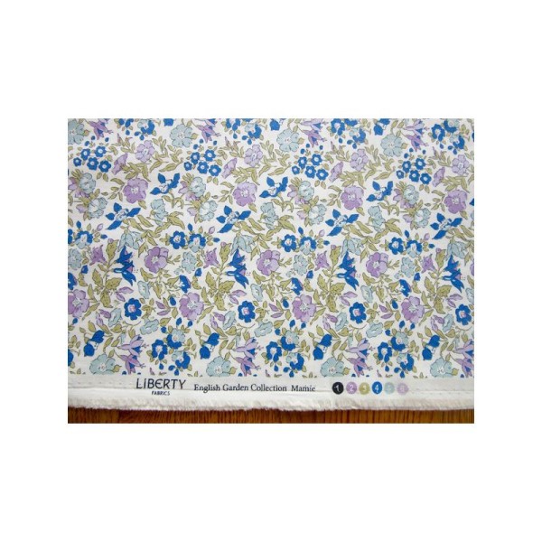 Liberty - Col. English garden - 50 x 110cm (2 Fat Quarters) - Fleur bleue, mauve - Photo n°1