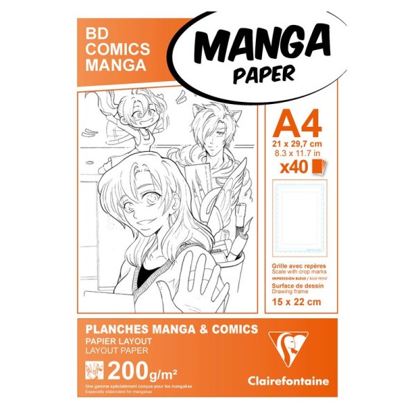 Manga etui bd/comic A4 40f g.S. 200g blanc - Photo n°1