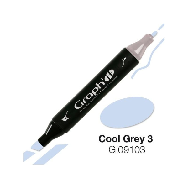 Graph'it marqueur à alcool 9103 - cool grey 3 - Photo n°1