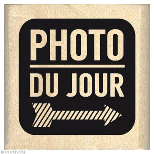 Tampon Logothèque - Carré Photo du jour - 3 x 3 cm - Photo n°1