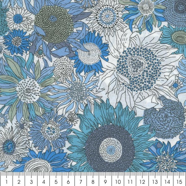 Tissu Liberty Small Susanna bleu - 0028 E - Par 10 cm (sur mesure) - Photo n°2