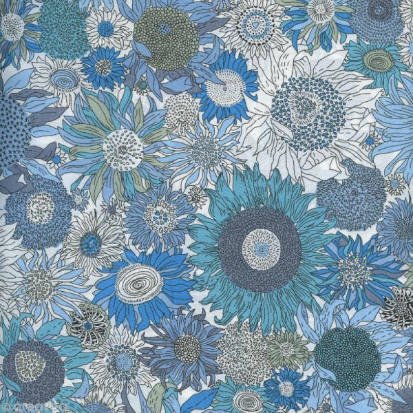 Tissu Liberty Small Susanna bleu - 0028 E - Par 10 cm (sur mesure) - Photo n°1