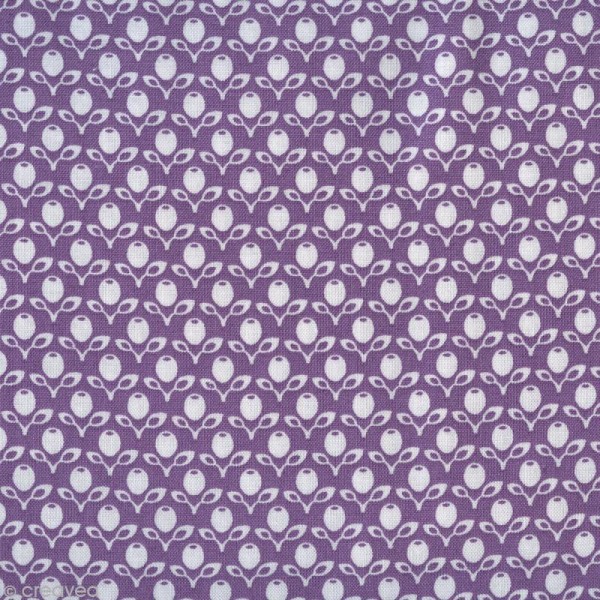 Tissu Gütermann - French cottage - Olives Violet - Par 10 cm (sur mesure) - Photo n°1