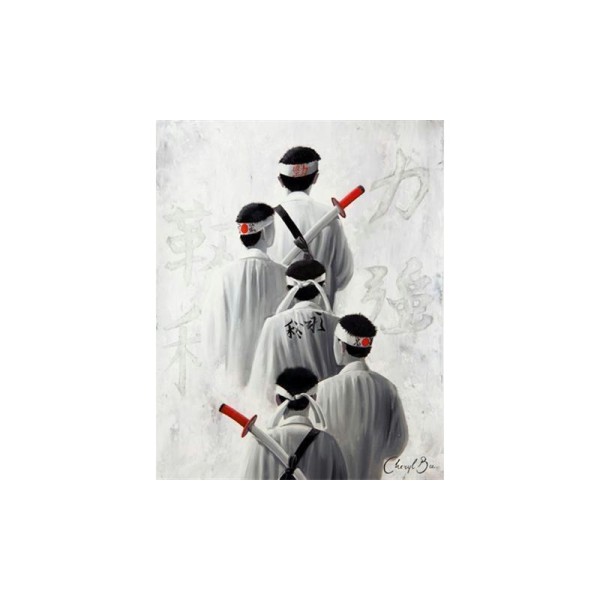 Image 3D - 2000838 - 40x50 - samourais de dos - Photo n°1