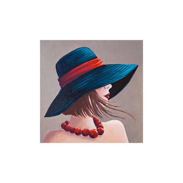 Image 3D - gk3030042 - 30x30 - femme au collier rouge - Photo n°1