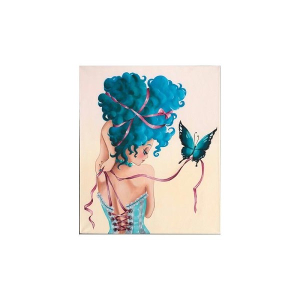 Image 3D - gk3040027 - 30x40 - femme corset bleu - Photo n°1