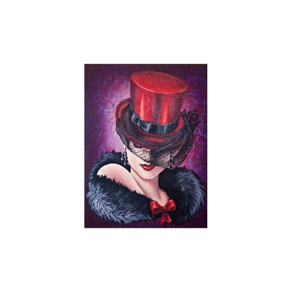 Image 3D - gk3040035 - 30x40 - femme chapeau rouge - Photo n°1