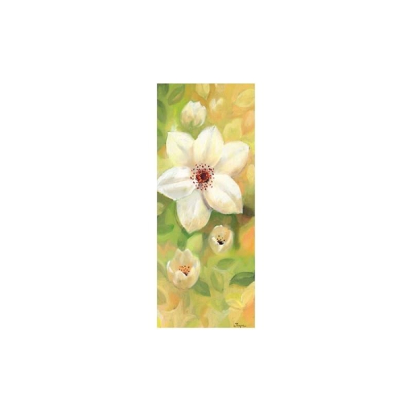Image 3D - 1000806 - 20x50 - fleur blanche fond jaune - Photo n°1