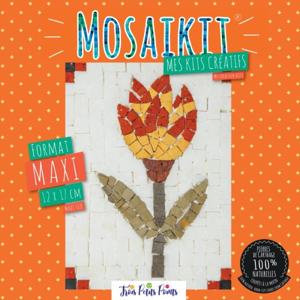 Kit mosaïque maxi - Fleur - 12 x 17 cm - Photo n°1