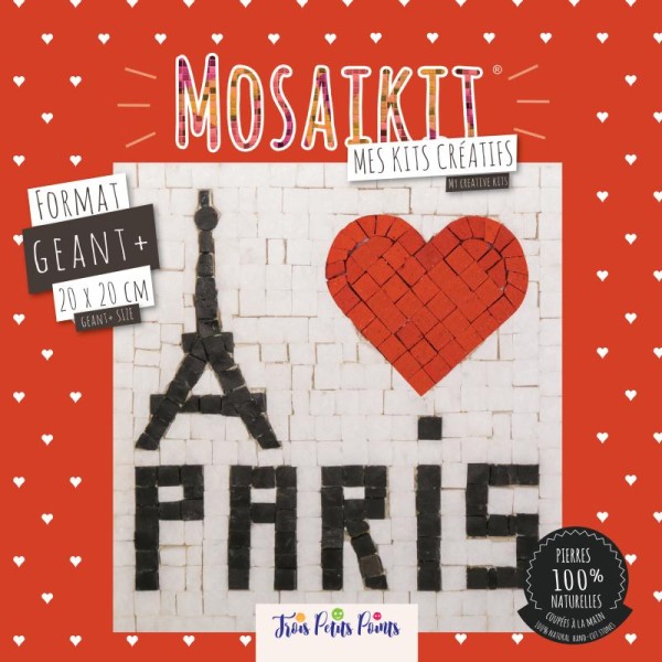 Kit mosaïque géant+ - I love Paris - 20 x 20 cm - Photo n°1