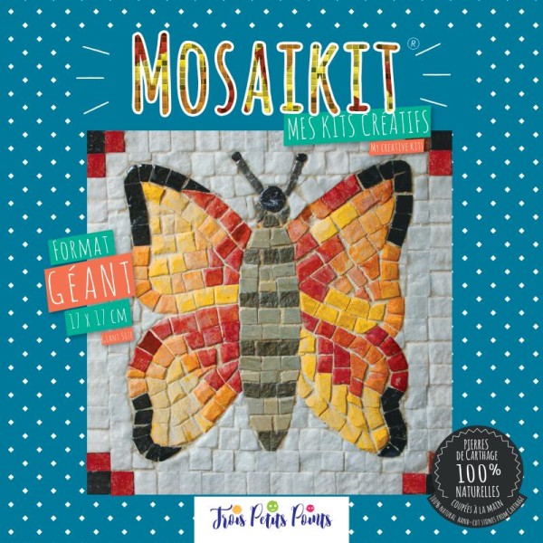 Kit mosaïque géant papillon - 17x17cm - Photo n°1