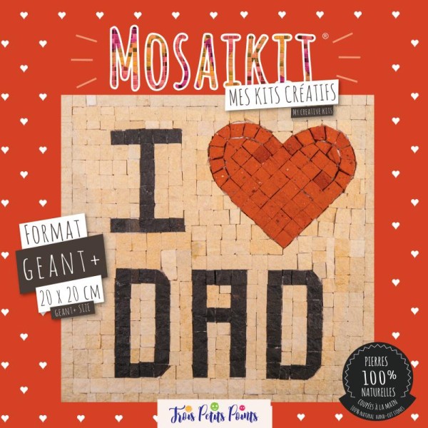Kit mosaïque géant+ - I love Dad - 20 x 20 cm - Photo n°1