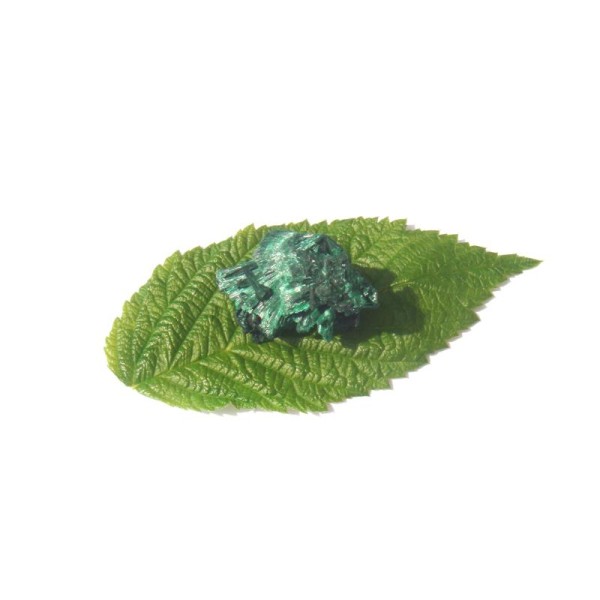 Malachite Fibreuse : Petite pierre brute 3,2 CM x 2 CM x 2,2 CM environ - Photo n°1