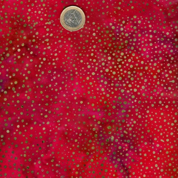 Tissu Batik fuchsia rouge pétillant Dimensions:par 10 cm - Photo n°1