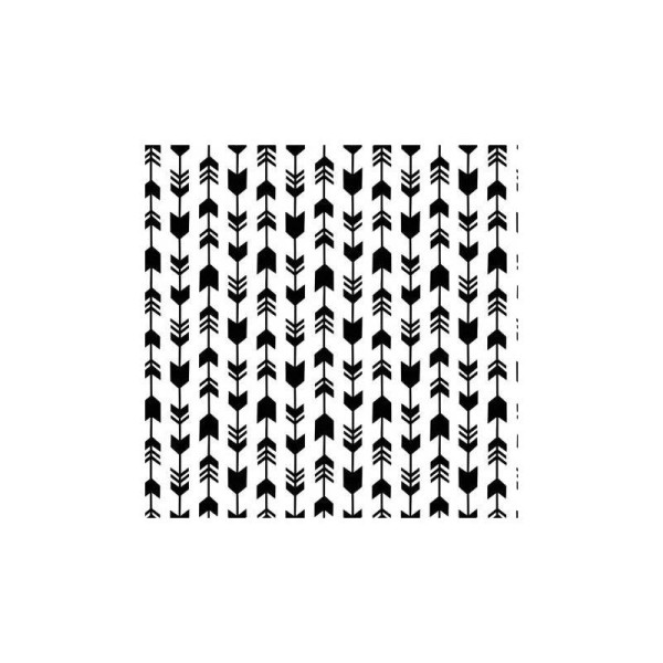 Tissu patchwork Flèches en noir et blanc - Meow Dimensions:par 10 cm - Photo n°1