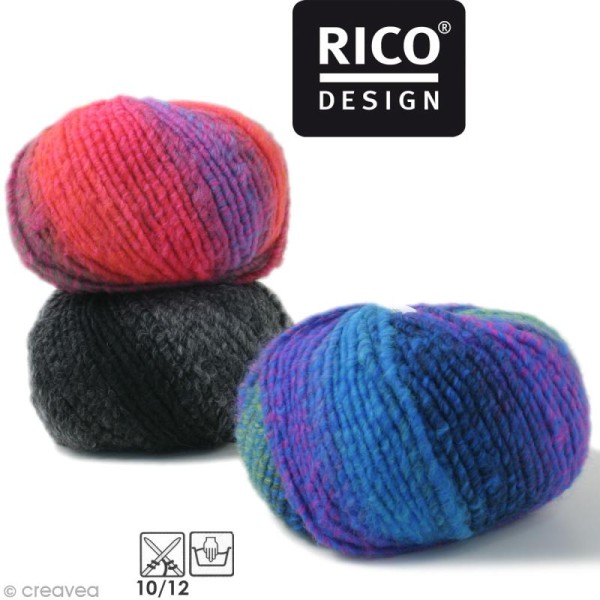 Laine Rico Design - Créative melange Big super chunky - 100 gr - 53% laine 47% acrylique - Photo n°1