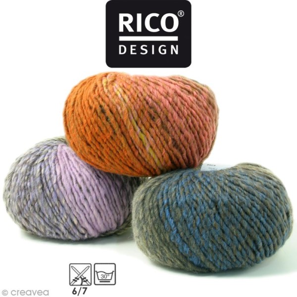 Laine Rico Design - Creative melange chunky - 50 gr - 53% laine vierge 47% acrylique - Photo n°1