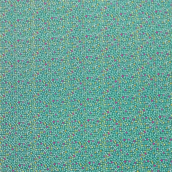 Tissu patchwork minis pois fond vert foncé - Equateur Dimensions:par 10 cm - Photo n°1