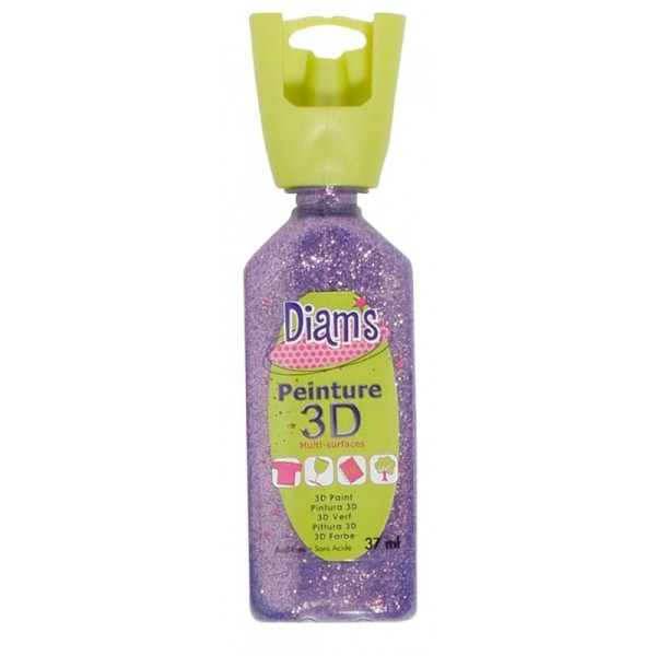Diam's 3D pailletée mauve - Photo n°1