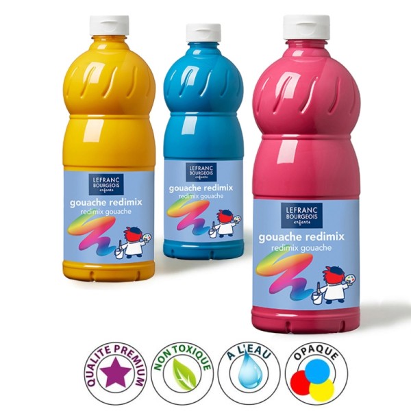Gouache liquide Lefranc Bourgois Redimix - 1L - Différentes couleurs - Photo n°1