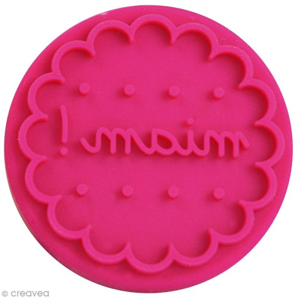 Pastille Miam pour tampon ScrapCooking - 6,5 cm - Photo n°1