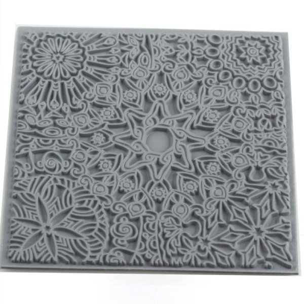 Plaque de texture pour pâte polymère Cernit (Plaque de texture Mandala) - Photo n°1