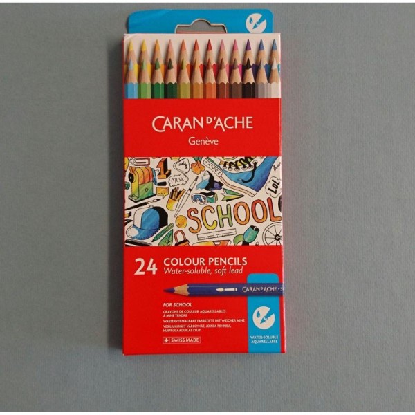 24 Crayons de couleur aquarellables - Photo n°1