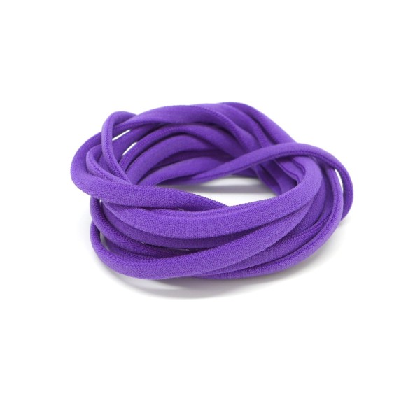 2m Cordon Lycra Élastique Stretch 4mm Style Spaghetti Violet Vif Mat - Photo n°1