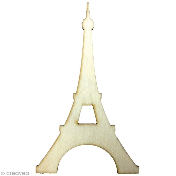 Miniature en bois adhésive 3D - Tour Eiffel - 1 pcs - Photo n°1