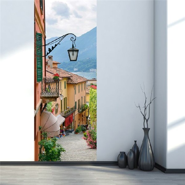 Sticker de porte village provençal - 200 x 79 cm - Photo n°1