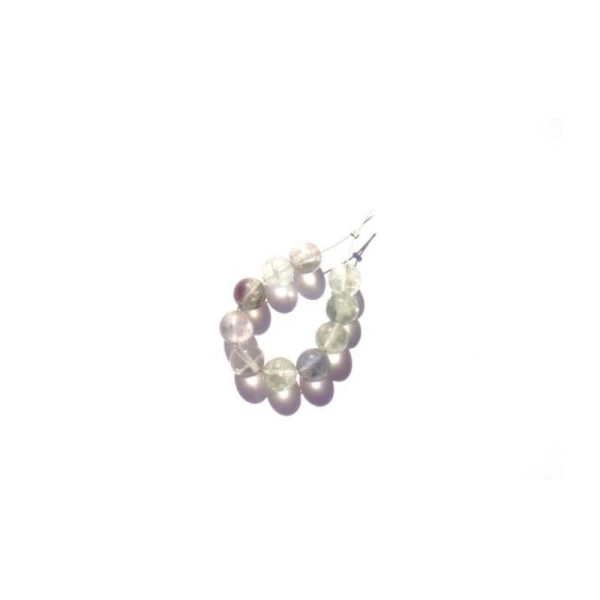 Fluorite multicolore : 10 Perles 8 MM de diamètre - Photo n°1
