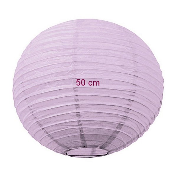 Grande Lanterne Japonaise Lavande, diam. 50 cm, Lampion boule Papier violet clair, à suspendre - Photo n°1