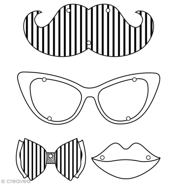 Kit plastique dingue Bijoux sautoir - Colliers Moustaches - Photo n°5