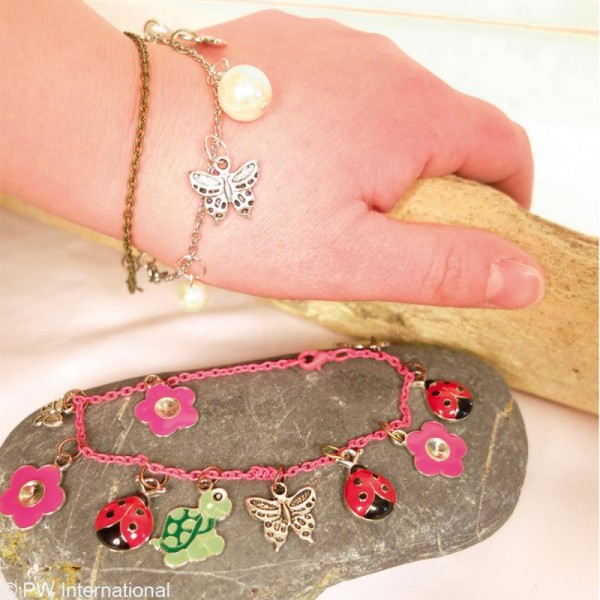 Chaine bracelet Rose - Petites mailles 2 mm - 20 cm - Photo n°2