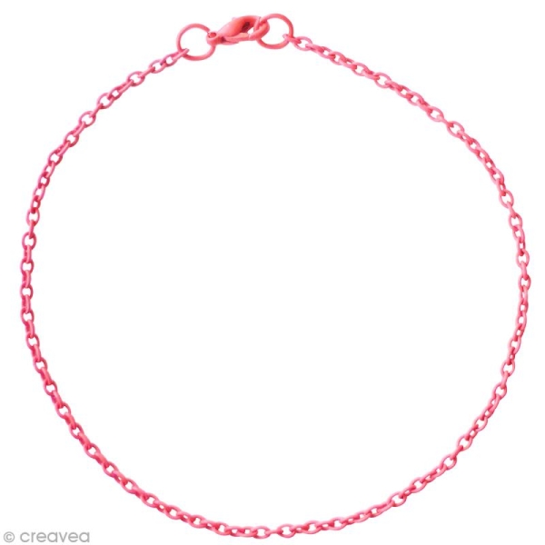 Chaine bracelet Rose - Petites mailles 2 mm - 20 cm - Photo n°1