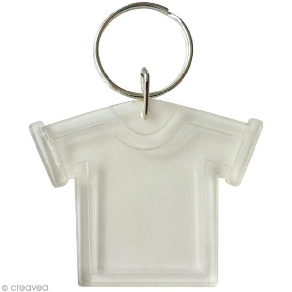 Porte-clé transparent t-shirt pour photo - 6 pcs - Photo n°1