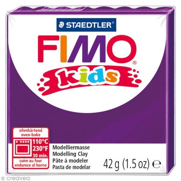 Pâte Fimo Kids Violet 6 - 42 gr - Photo n°1