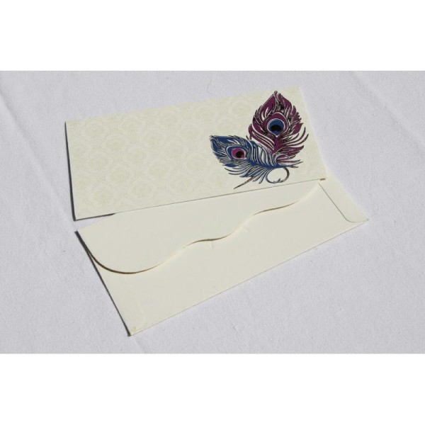 Lot de 5 enveloppes indiennes traditionnelles, rectangulaires 190x95 - Photo n°1