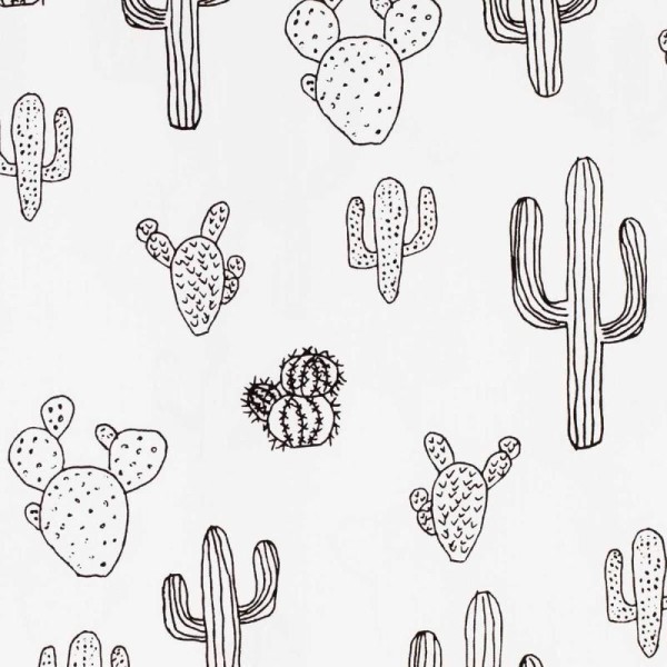 Tissu popeline coton cactus - Bicolore - Photo n°1